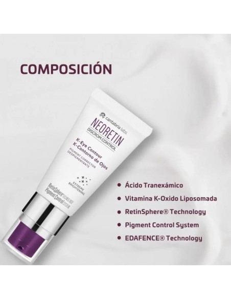 Neoretin Contorno de ojos Discrom control K- Despigmentante 15 ml