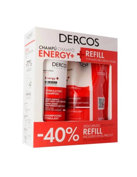 Dercos Energy Champú 400 ml + Refill 500 ml