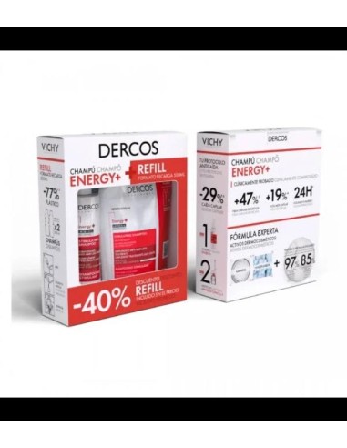 Dercos Energy Champú 400 ml + Refill 500 ml