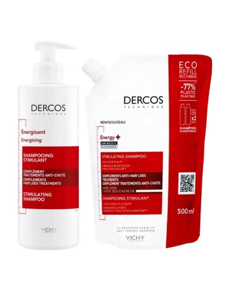 Dercos Energy Champú 400 ml + Refill 500 ml