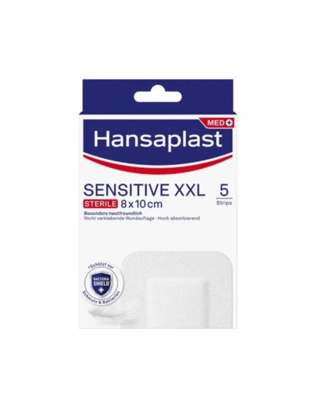 Hansaplast Sensitive XXL 8 x 10 cm 5 Uds.