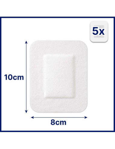 Hansaplast Sensitive XXL 8 x 10 cm 5 Uds.