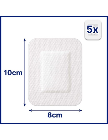 Hansaplast Sensitive XXL 8 x 10 cm 5 Uds.