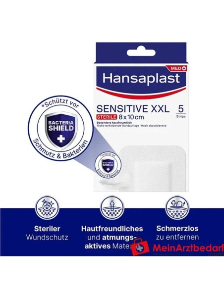 Hansaplast Sensitive XXL 8 x 10 cm 5 Uds.