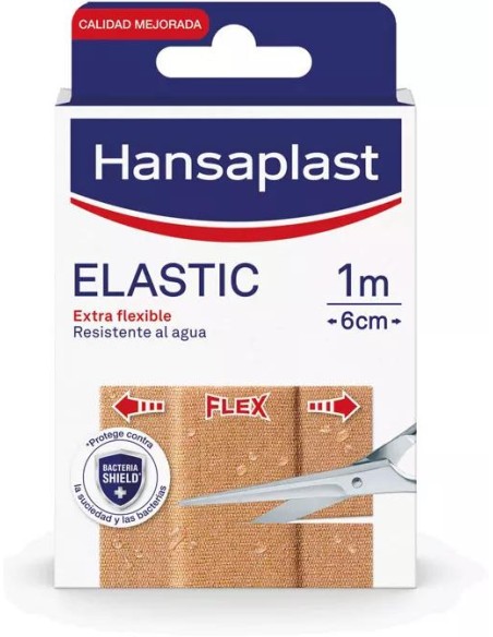 Hansaplast Elastic Anti Bacteriano 1m x 6 cm