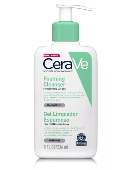 Cerave Gel Limpiador Espumoso 236 ml