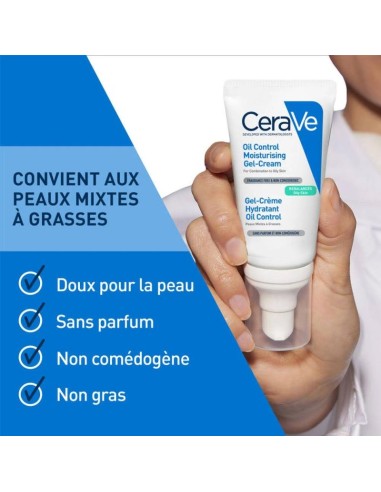 Cerave Gel-Crema Hidratante Oil control, 52 ml, 