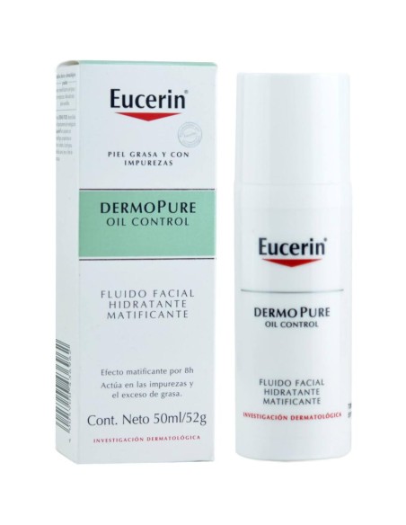 Dermopure Oil Control Fluido Facial Hidratante Matificante, 50 ml. - Eucerin