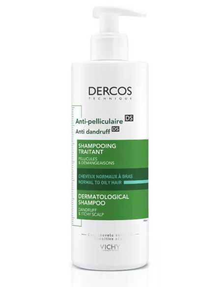 Vichy Dercos Champú Anticaspa DS Cabello Normal y Graso 390 ml