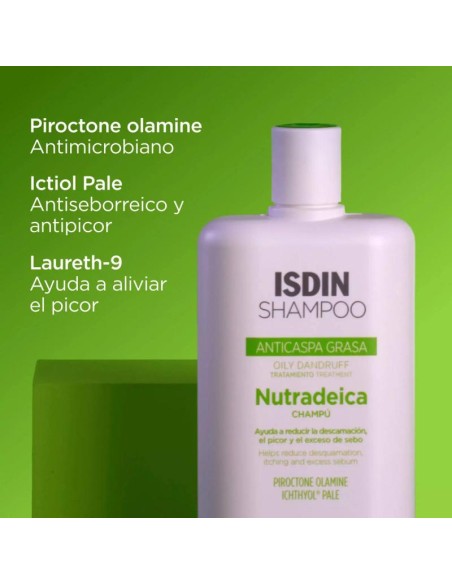 Isdin Champú Nutradeica Anticaspa grasa 400 ml