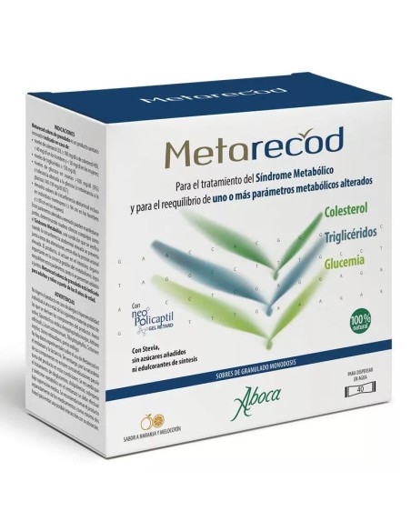 Aboca Metarecod Colesterol, Triglicéricos y Glucemia 40 Sobres