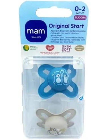 Mam Chupete Original Start Silicona 0-2 Azul