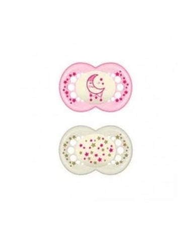 Mam Chupete Original Night 6+ Silicona Rosa