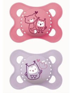 Mam Chupete Original PURE 2-6 Meses Pack rosa