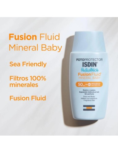 FOTOPROTECTOR ISDIN SPF 50 FUSION FLUID MINERAL PEDIATRICS B