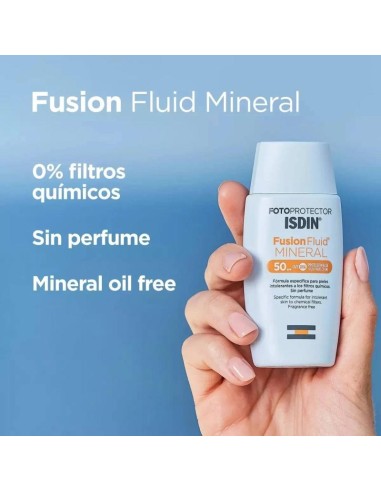 FOTOPROTECTOR ISDIN FUSION FLUID MINERAL SPF 50  1 ENVASE 50